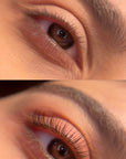 avant après avoir utilisé le sérum à cils et sourcils ARTIST