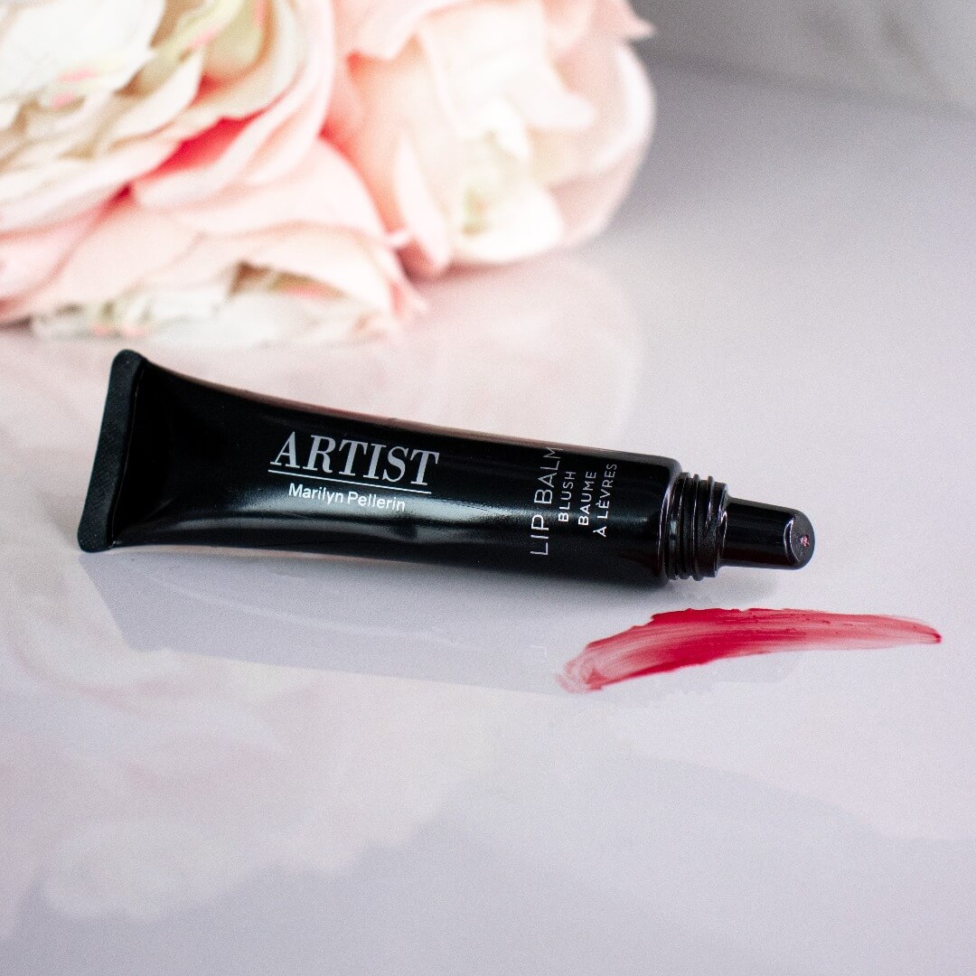 Image du baume à lèvres en tube ARTIST teinté et de sa couleur 