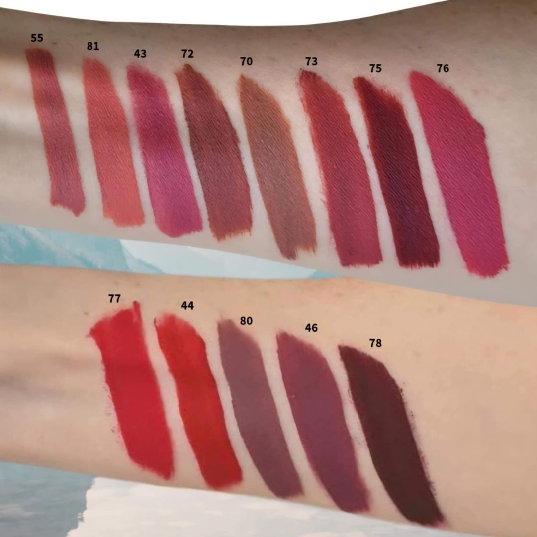 image des échantillons de couleurs des velours a levres nouvelle formule artist
