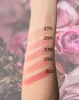 Échantillonnage de couleurs de fard à joues en poudre rose chaud ARTIST
