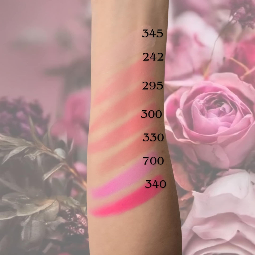 Échantillonnage de couleurs des fards joues en poudre Rose froid ARTIST