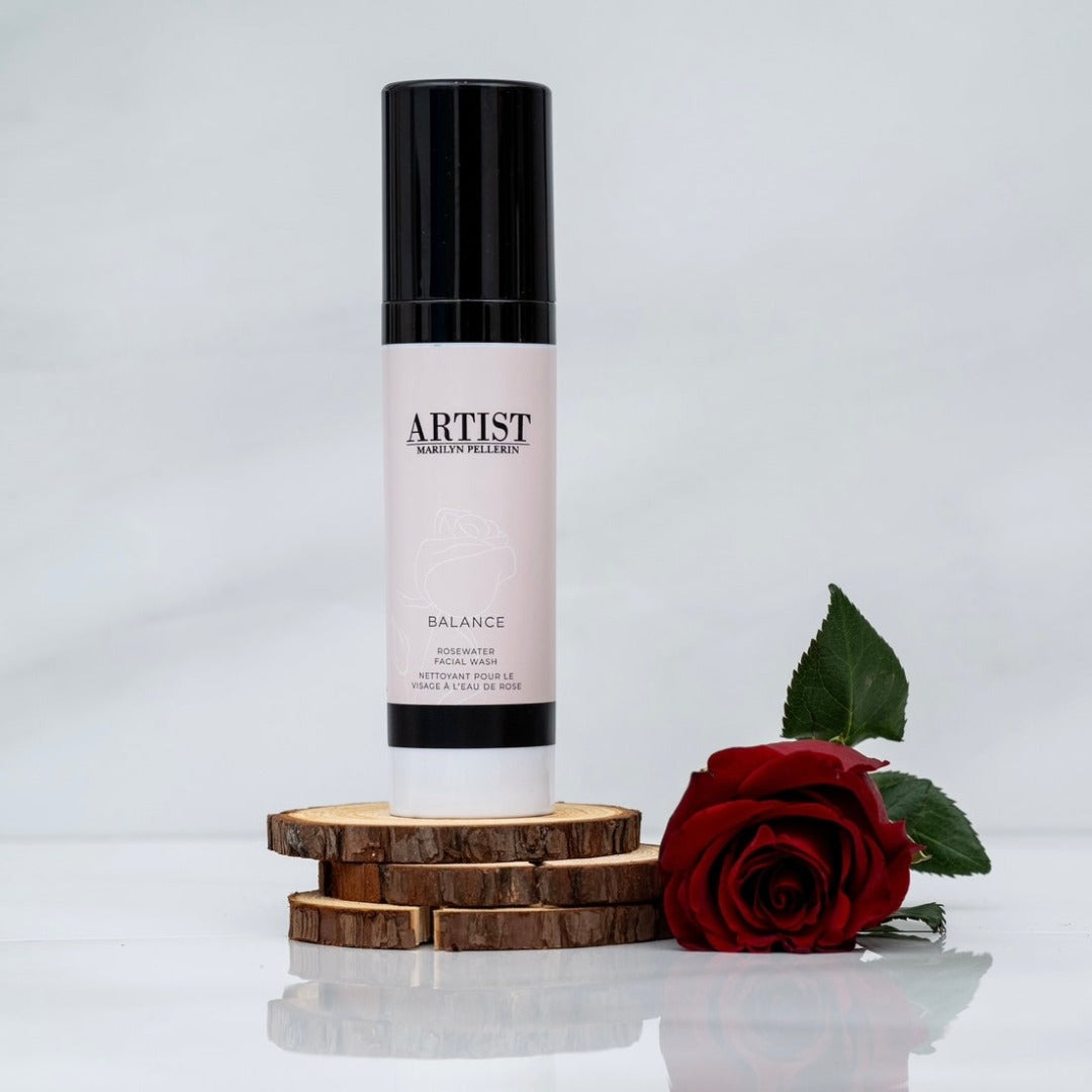 Image du gel nettoyant à la rose