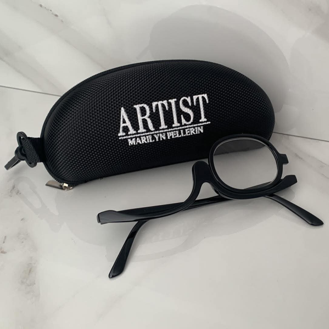 image de la Lunettes de maquillage avec verre amovible deluxe ARTIST NOIRE et son étui