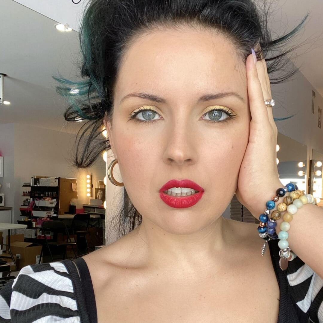 Image d'un maquillage fait avec la palette Maman Caféine par Marilyn ARTIST