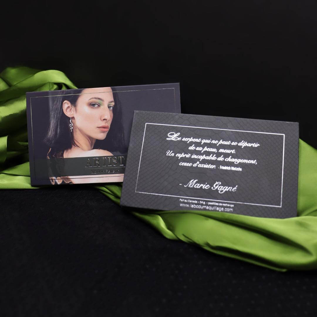 Image du dos de la palette Marie Gagné ARTIST