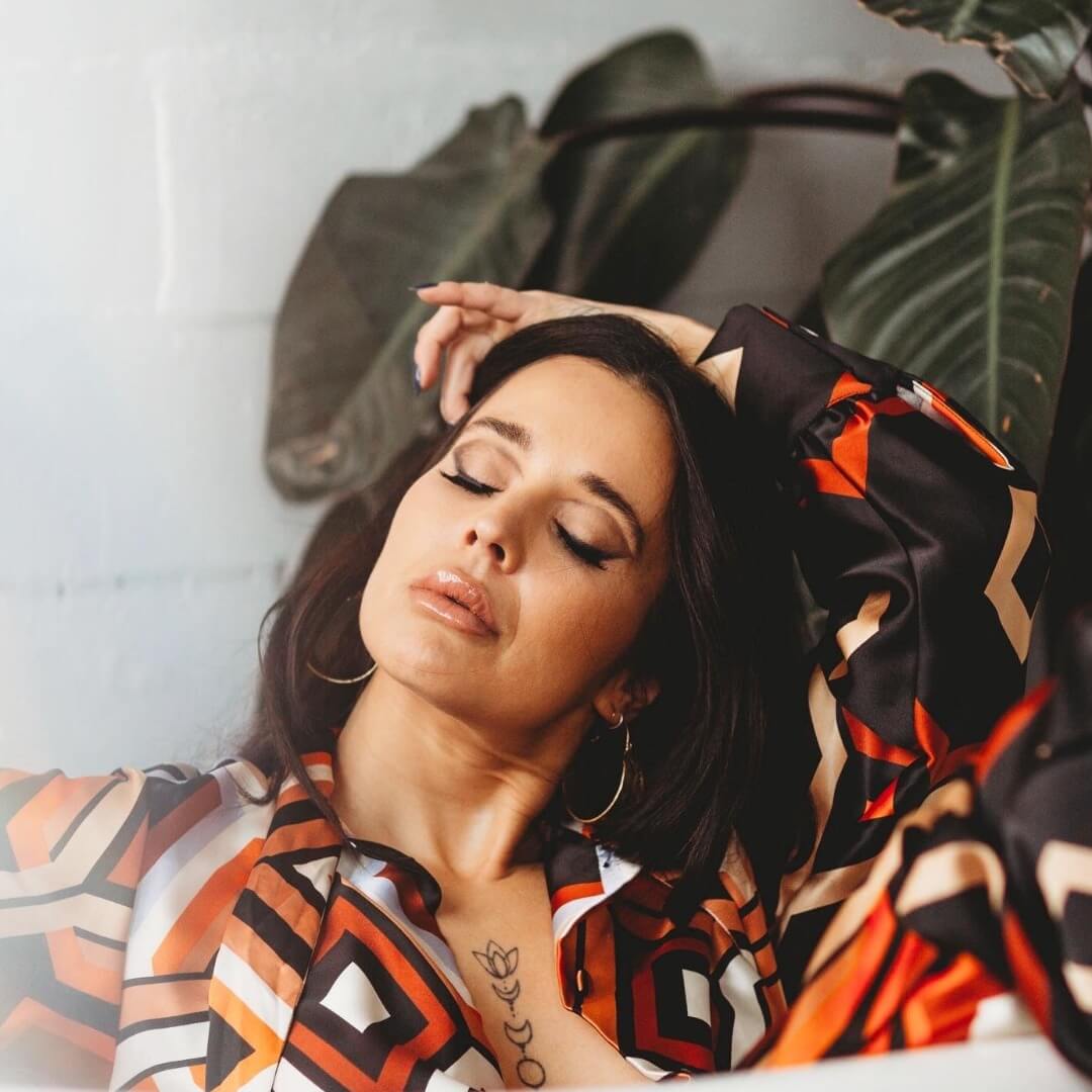 Image d'Alexandra Cosentino maquillé avec sa palette