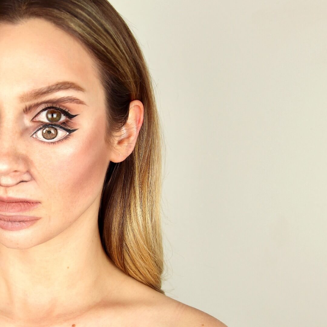 Image de maquillage illusion fait par Cynthia Dulude avec sa palette