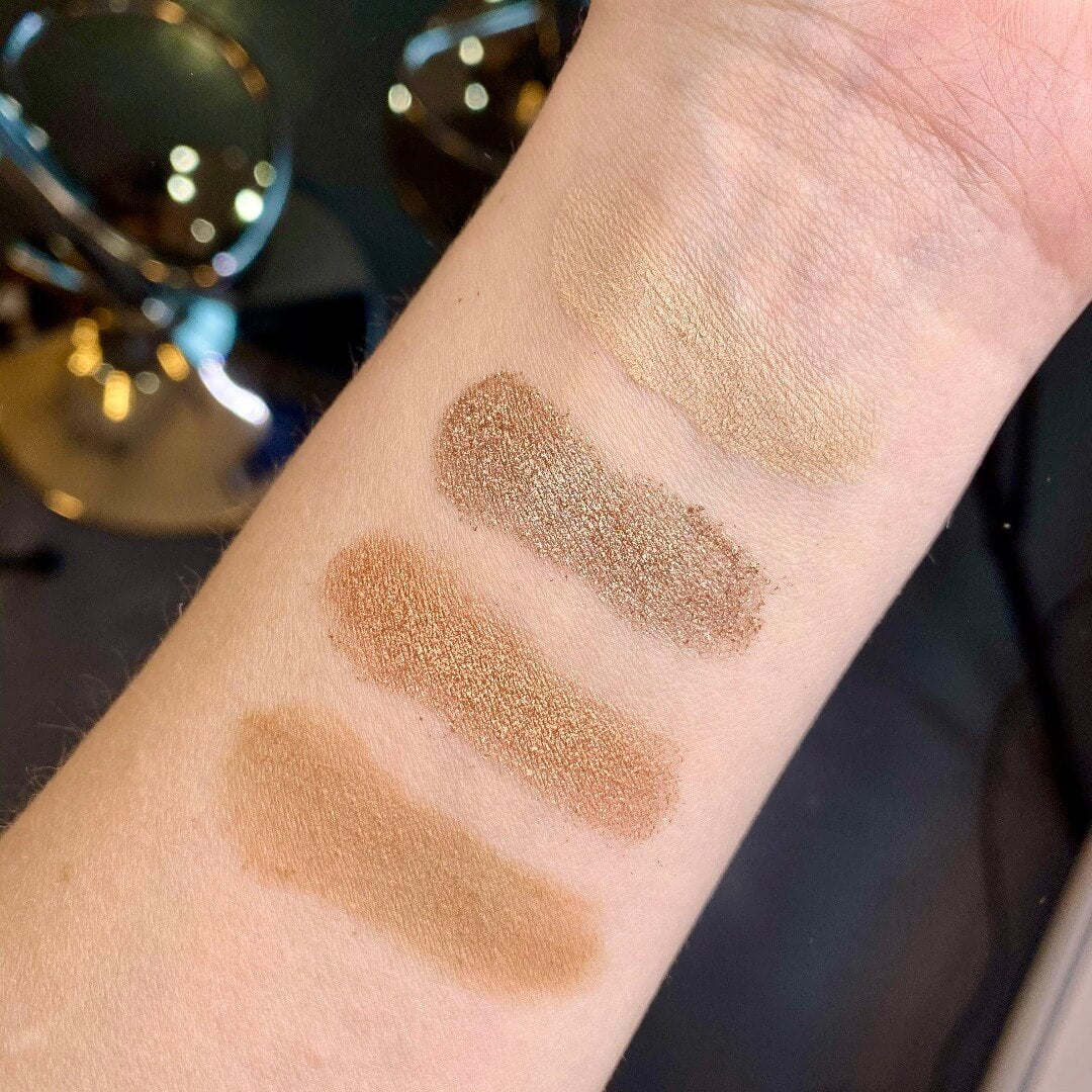 Image swatchs des fards de la palette Terre