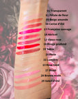 échantillon des couleurs de gloss