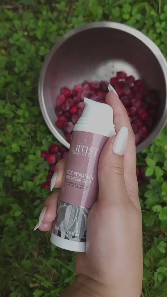 Vidéo de la texture de la Crème hydratante à la canneberge du Québec ARTIST
